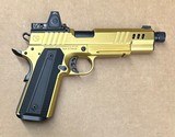 Pre Owned Nighthawk President 9mm Gold IOS W/ Trijicon RMR Threaded Barrel - 1 of 3