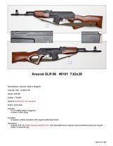 Arsenal SLR 96#01017.62x39 - 2 of 2