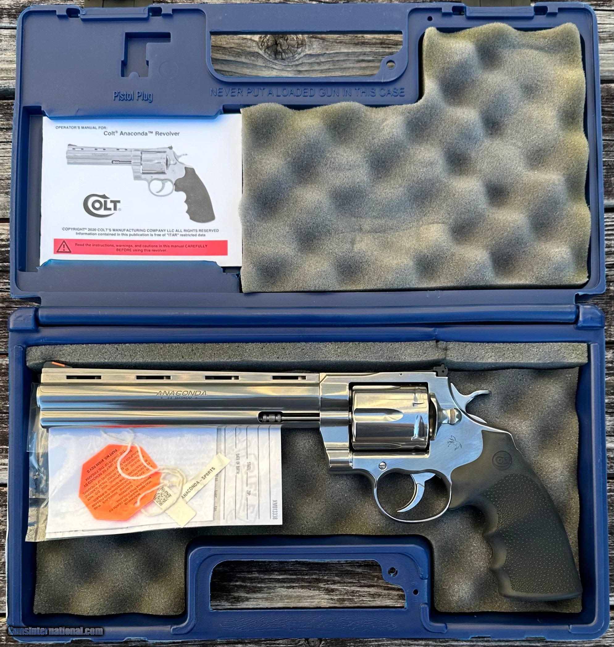 Pre Owned Colt Anaconda 44 Mag Stainless 8" Barrel ANACONDASP8RTS