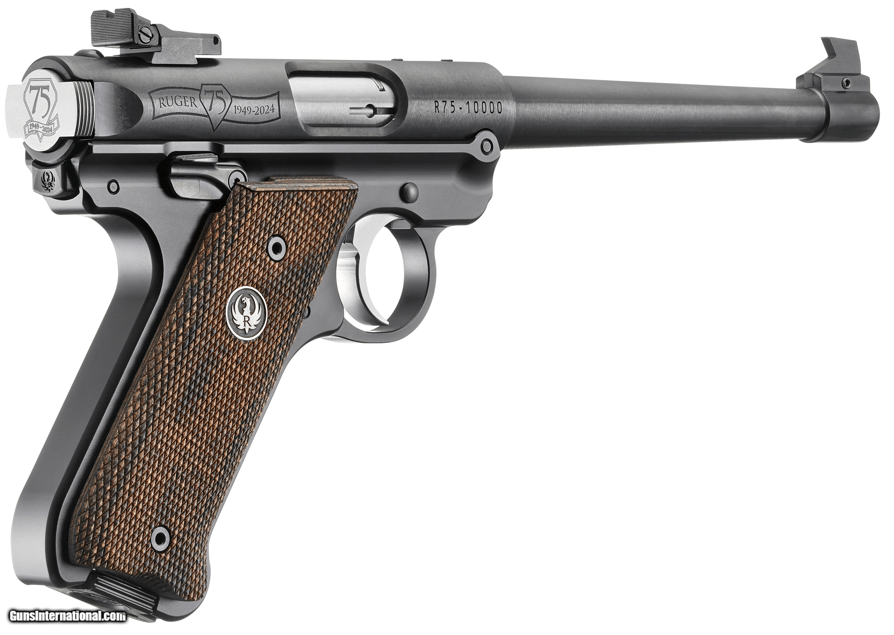 Ruger MKIV 75th Anniversary Blued 22 LR 6.88