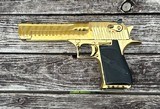 Factory Blem Magnum Research Desert Eagle 50 AE Gold Tiger Stripe DE50TG-TS - 2 of 5