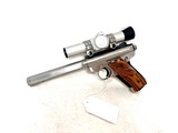 Ruger Mark II Competition Target Model 22 LR Stainless w Scope - 5 of 8