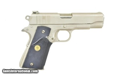 1972 Colt Combat Commander Steel Frame in Satin Nickel - Very Good Condition