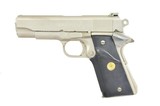 1972 Colt Combat Commander Steel Frame in Satin Nickel - Very Good Condition - 2 of 2