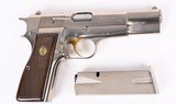 1980 Browning Hi-Power 9mm Bright Chrome w/ Gold Accents