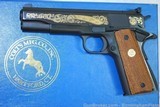 Colt 1911 ACE .22 LR 1836 Sam Colt 1981 Engraved Blued Walnut Blue Box - 4 of 8