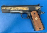 Colt 1911 ACE .22 LR 1836 Sam Colt 1981 Engraved Blued Walnut Blue Box - 1 of 8