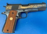 Colt 1911 ACE .22 LR 1836 Sam Colt 1981 Engraved Blued Walnut Blue Box - 2 of 8