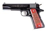 COLT ENGRAVER SERIES GUSTAVE YOUNG GOVERNMENT MODEL SEMI-AUTOMATIC PISTOL WITH FACTORY CASE 45 ACP - 1 of 1
