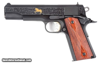 ENGRAVED COLT GOVERNMENT MODEL SEMI-AUTOMATIC PISTOL 45 ACP