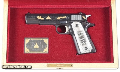 COLT 1911A1 PANAMA CANAL SPECIAL EDITION .45 SEMI AUTOMATIC PISTOL W/ BOX AND CASE