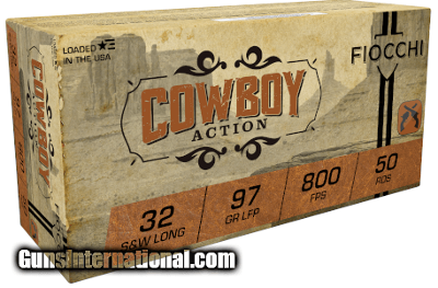 Fiocchi Cowboy Action 32 S&W Long Ammo 97 grain LRN Case of 500 Rounds 32SWLL