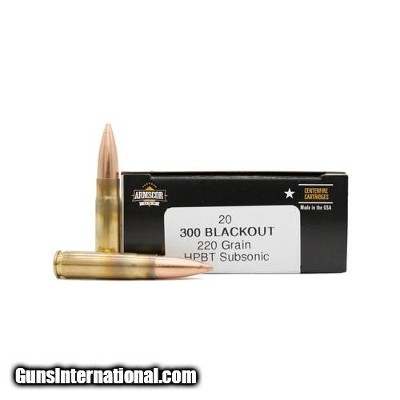 Armscor USA Subsonic 300 Blackout Ammo 220 grain HPBT Case of 200 Rounds 300AAC-3N