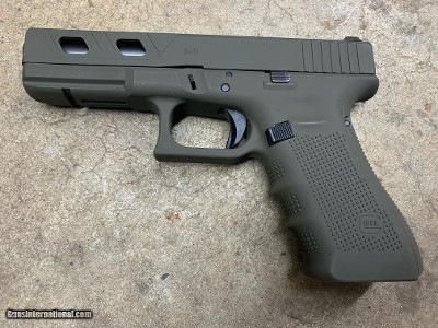 Glock 17 Gen 4 9mm OD Green Window Cuts 1x17rd Mag