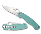 Spyderco Paramilitary 2 Folding Knife Teal G10 Handle C81GPTL2 - Free Shipping! - 1 of 2