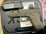 Glock 19 Gen 3 OD Green Window Cuts Ameriglo Red Dot MOS RMR Cut - 2 of 2