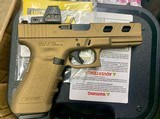 Used Glock 19 Gen3 Burnt Bronze Window Cuts MOS Ameriglo RMR Cut Night Sights Red Dot - 2 of 2