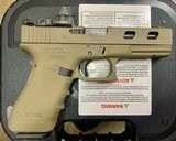 Used Glock 17 Gen3 FDE Window Cuts MOS Ameriglo RMR Cut Night Sights Red Dot - 2 of 2