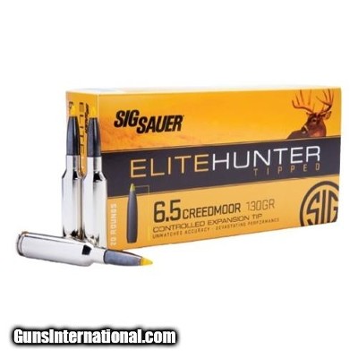 Sig Sauer Elite Performance 6.5 Creedmoor Ammo 130 grain Tipped Case of 200 Rounds E65CMTH1-20