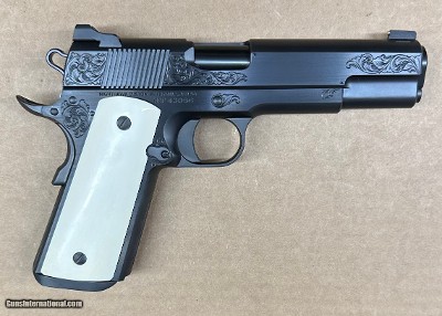 Nighthawk Custom VIP Government 45 ACP Black DLC Engraved Giraffe Grips 0933