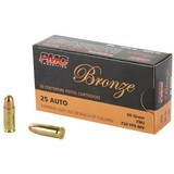 PMC Bronze 25 Auto / ACP Ammo 50 grain FMJ Box 50 Rounds 25A