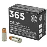 Sig Sauer Elite Performance 365 9mm Luger Ammo 115 grain V-Crown JHP Box of 20 Rounds E9MMA1-365-20 - Online Only