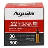 Aguila Super Extra 22 LR Ammo 38 grain Plated Hollow Point Case of 2000 Rounds Bulk 1B221118 - 1 of 1