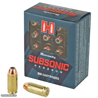Hornady Subsonic 40 S&W Ammo 180 grain XTP Box of 20 Rounds 91369