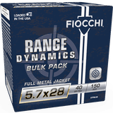 Fiocchi Range Dynamics 5.7x28 Ammo 40 grain FMJ Case of 450 Rounds 57FMJ40 - Online Only - 1 of 1