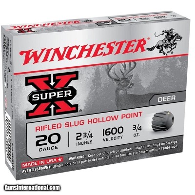 Winchester Super-X 20 GA Ammo 2-3/4