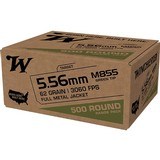 Winchester Lake City 5.56 NATO Ammo 62 grain M855 Green Tip FMJ Box of 500 Rounds WM855500