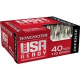 Winchester USA Ready 40 S&W Ammo 170 grain Hex-Vent JHP Case of 200 Rounds RED40HP