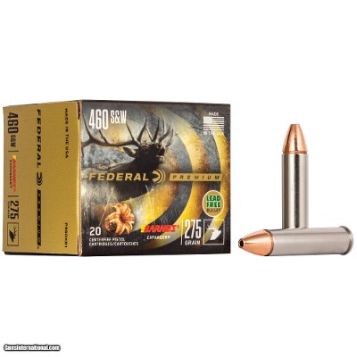 Federal Premium 460 S&W Ammo 275 grain Barnes Expander Lead-Free Hollow Point Case of 200 Rounds P460XB1