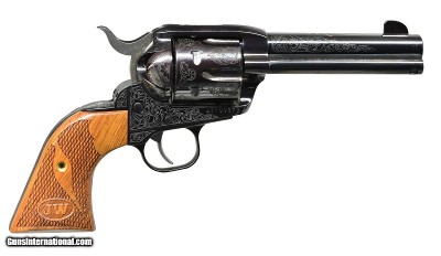 USED RUGER VAQUERO JOHN WAYNE BLUED ENGRAVED REVOLVER 45 LC