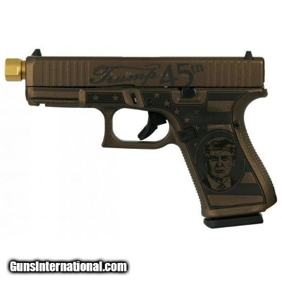 GLOCK 19 GEN 5 FS TRUMP 9MM PISTOL, FDE - PA195S203T