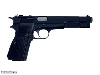 Browning Hi-Power 9mm W/ Adjustable Target Rear Sight & Barrel Weight Circa 1982