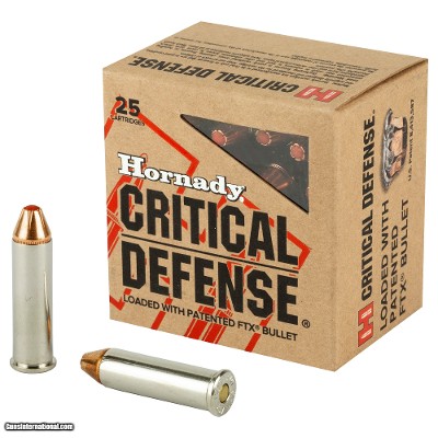 Hornady Critical Defense 357 Magnum Ammo 125 grain FTX Case of 250 Rounds 90500