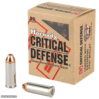 Hornady Critical Defense 44 Special Ammo 165 grain FTX Case of 200 Rounds 90700