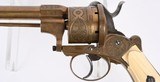 11mm Brass and Ivory Engraved Pinfire Revolver - 3 of 6