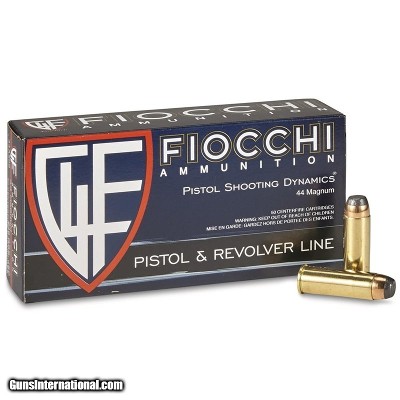 Fiocchi Defense Dynamics 44 Magnum Ammo 240 grain Jacketed Soft Point Box of 50 Rounds 44A500