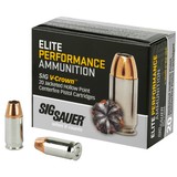 Sig Sauer Elite Performance 380 Auto / ACP Ammo 90 grain V-Crown JHP Box of 20 Rounds E380A1-20 - Online Only