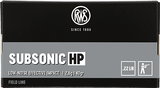 RWS Field Line Subsonic 22 LR Ammo 40 grain Lead Hollow Point Brick of 500 Rounds - 1 of 1