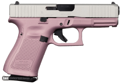 Glock 19 Gen 5 9mm Champagne Pink & Aluminum Silver 15 Round Capacity ACG-57024