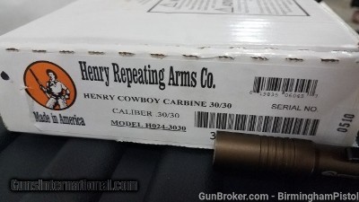 Henry Side Loading Gate Lever Action 30-30 20
