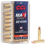 CCI Maxi-Mag 22 Win Mag Ammo 40 grain TMJ Case of 2000 Rounds 0023