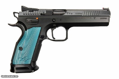 CZ Tactical Sport 2 TS2 9mm 20 Round Capacity Blue Grips Shadow 91220 - Image 1 of 1