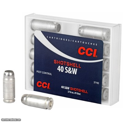 CCI 40 S&W 3/16 oz #9 Shot 88 grain Shotshell Box of 10 Rounds 3740 (Aluminum Case)