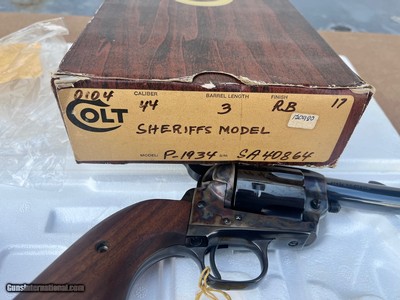Colt SAA Single Action Army 44 Spl & 44-40 Sheriff's Model 3rd Gen W/ Box - Image 6 of 6