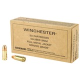 Winchester Service Grade 9mm Luger Ammo 115 grain FMJ Case of 500 Rounds SG9W - 1 of 1