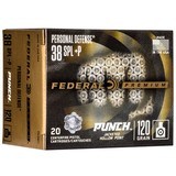 Federal Premium Punch 38 Special +P Ammo 120 grain JHP Box of 20 Rounds PD38P1